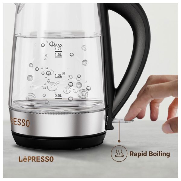  Lepresso 360-Transparent - Kettle - 1.7L - 2200Watt - Transparent 