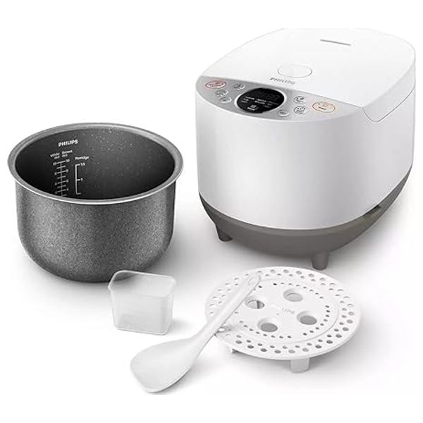  جهاز طبخ الرز فيليبس - 1,8لتر - HD4515/55 -سلفر 