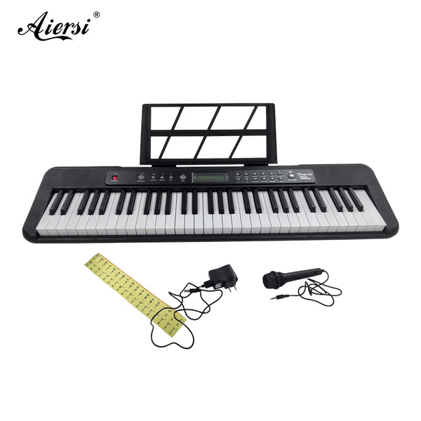  Aiersi A828 - Digital Piano Keyboard, 61 Key - Black 