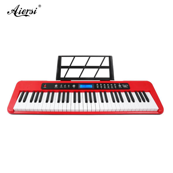  Aiersi A828R - Digital Piano Keyboard, 61 Key - Red 