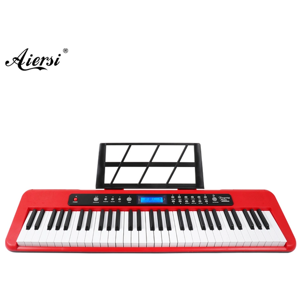  Aiersi A828R - Digital Piano Keyboard, 61 Key - Red 