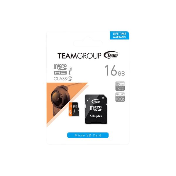  Team Group TUSDH16GUHS03 - 16GB - SD Card - Orange 