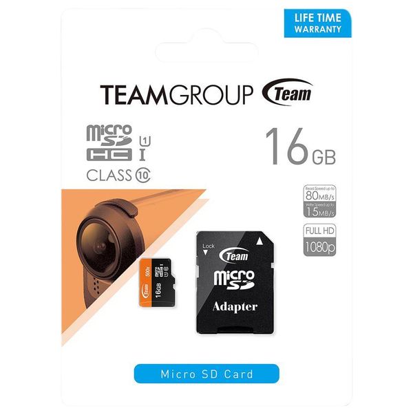  Team Group TUSDH16GUHS03 - 16GB - SD Card - Orange 