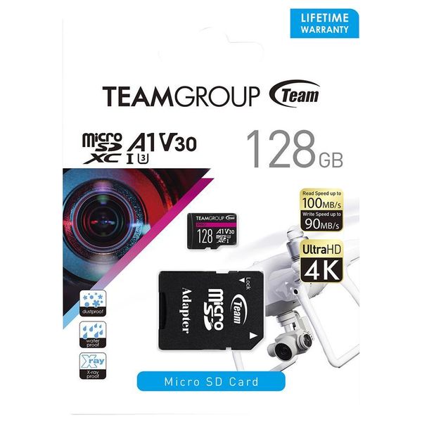  ميموري تيم كروب TPUSDX128GIV30A1P03 - اسود - 128كيكابايت 