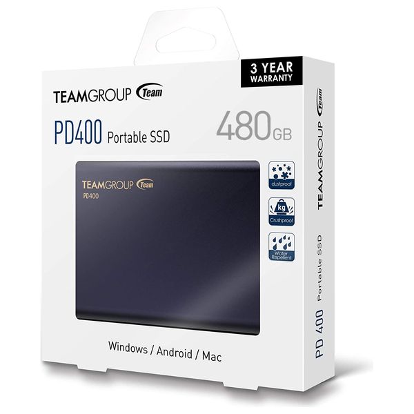  SSD هارد خارجي تيم كروب T8FED4480G0C108 - اسود - 480 كيكابايت 