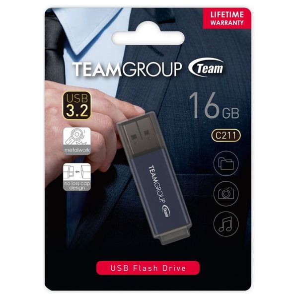  Team Group TC211316GL01 - 16GB - USB Flash Drive - Blue 