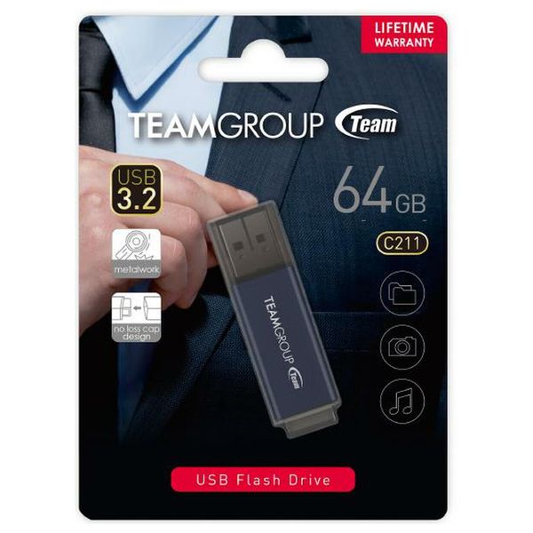  Team Group TC211316GL01 - 64GB - USB Flash Drive - Blue 