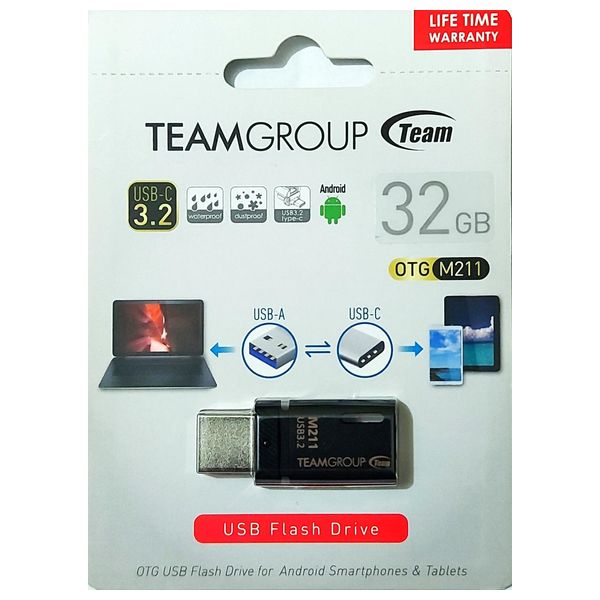  Team Group TM211332GB01 USB-C 3.2 - 32GB - USB Flash Drive - Black 