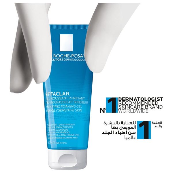  La Roche-Posay Effaclar Purifying Foaming Gel Cleanser for Oily and Acne-Prone Skin - 200ml 