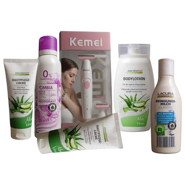  مارفيتا ميد بكج يتكون من 5 قطع - هدية مجانية ماكنة حلاقة كيمي 2في1 للجسم والمناطق الحساسة 