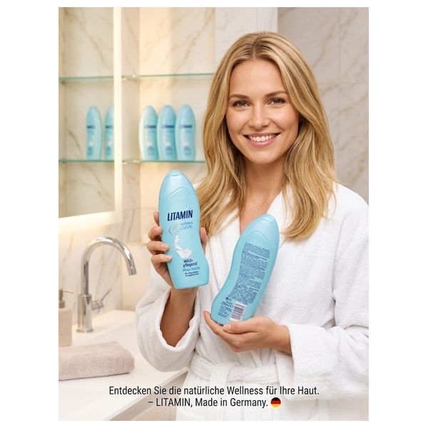  Litamin Wellness & Care Shower Gel - Milch-pflegend (Nurturing Milk, 250ml 