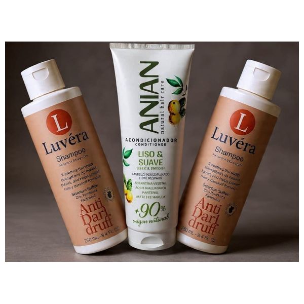  Lavera Hair Care Package: Creamy shampoo for treating dandruff, scalp, and hair loss + free gift Anian hair conditioner. 