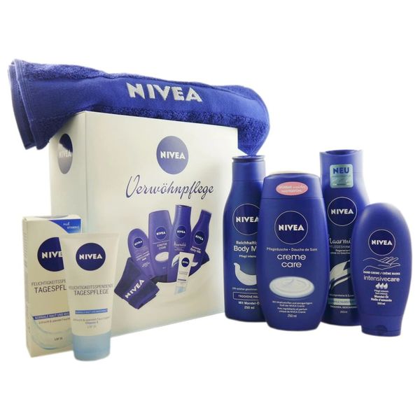  مجموعة كريم اليد والجسم والوجه مع منشفة نيفيا 