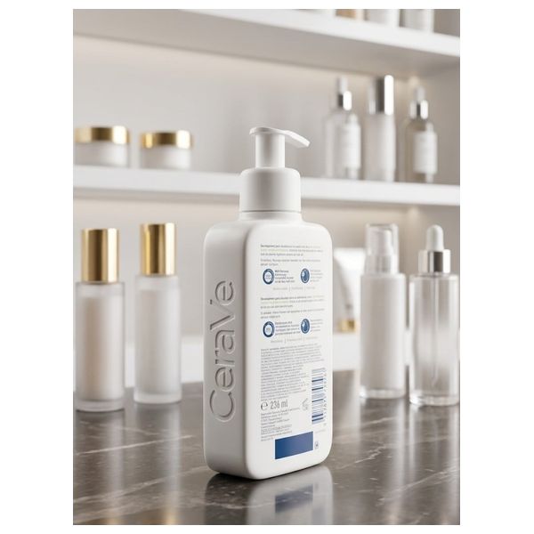  CeraVe Hydrating Cream-to-Foam Cleanser and Makeup Remover for Normal to Dry Skin - 236 ml 
