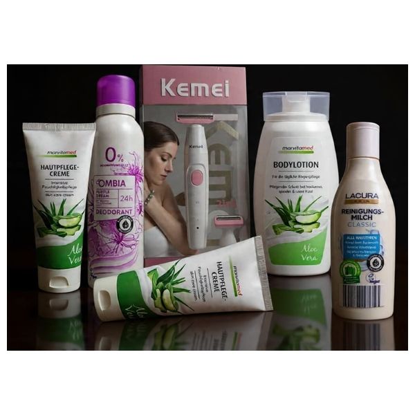  مارفيتا ميد بكج يتكون من 5 قطع - هدية مجانية ماكنة حلاقة كيمي 2في1 للجسم والمناطق الحساسة 