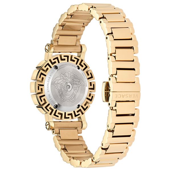  Versace Watch VE2Q00422 For Women - Analog Display, Stainless Steel Band - Gold 