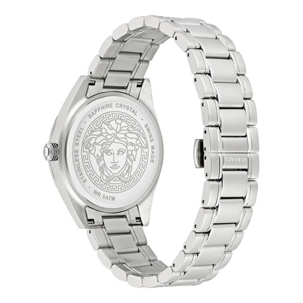  Versus Versace Watch VE6A00423 For Men - Analog Display, Stainless Steel Band - Silver 