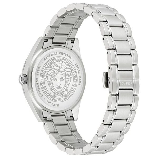  Versus Versace Watch VE6A00423 For Men - Analog Display, Stainless Steel Band - Silver 