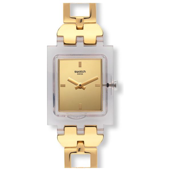  Swatch Watch SUBK159G For Women - Analog Display, Stainless Steel Band - Gold 