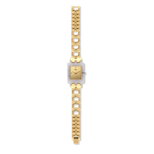  Swatch Watch SUBK159G For Women - Analog Display, Stainless Steel Band - Gold 