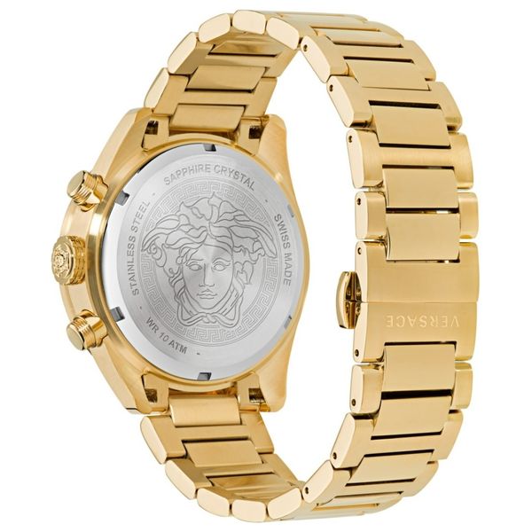  Versace Watch VE6K00523 For Men - Analog Display, Stainless Steel Band - Gold 