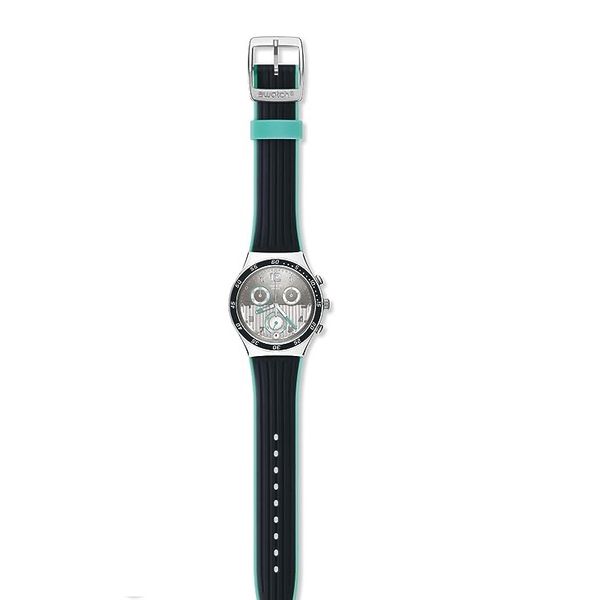  Swatch Watch YCS524 For Women - Analog Display, Silicone Band - Black 