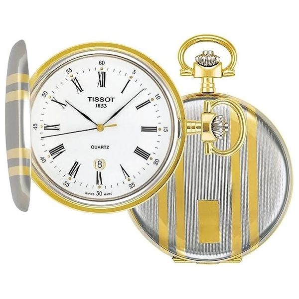  Tissot Watch For Unisex - Analog Display, Stainless Steel Band - T83855313 - Gold 
