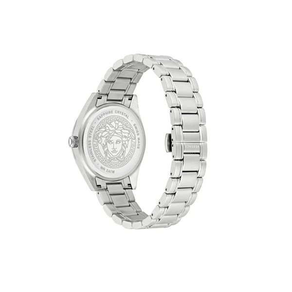  Versus Versace Watch VE6A00323 For Men - Analog Display, Stainless Steel Band - Silver 