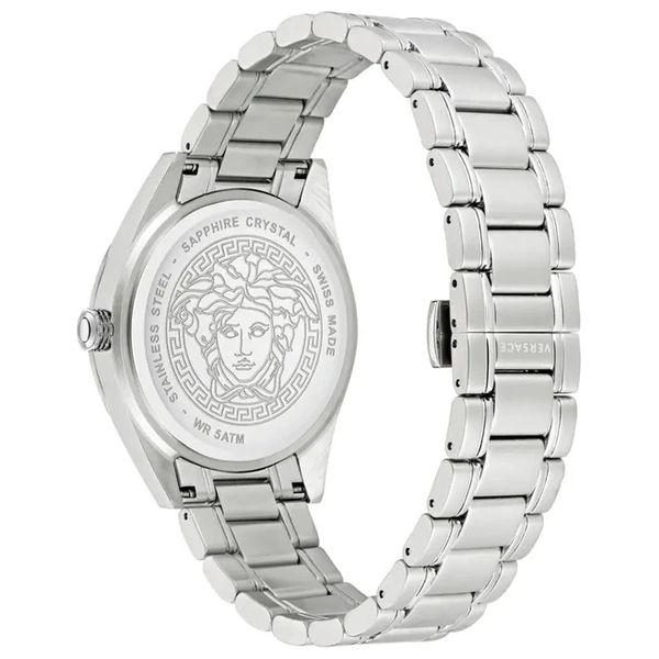  Versus Versace Watch VE6A00323 For Men - Analog Display, Stainless Steel Band - Silver 