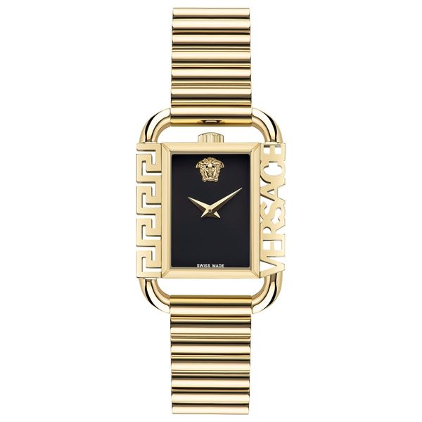  Versace Watch VE3B00522 For Women - Analog Display, Stainless Steel Band - Gold 