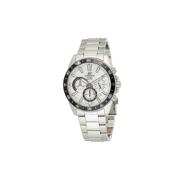  Casio Watch EFV-570D-7AVUDF For Men - Analog Display, Stainless Steel Band - Silver 
