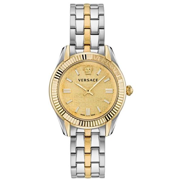  Versace Watch VE6C00523 For Women - Analog Display, Stainless Steel Band - Silver 