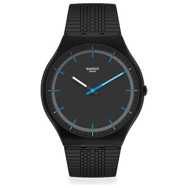 Mens black swatch watch store