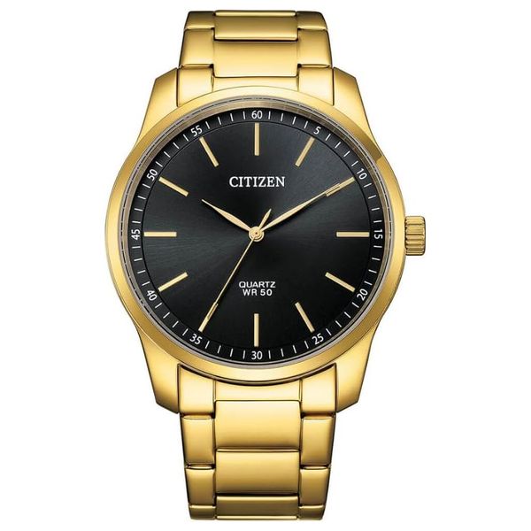 Elryan Citizen Watch BH5002 53E For Men Analog Display Stainless Steel Band Gold