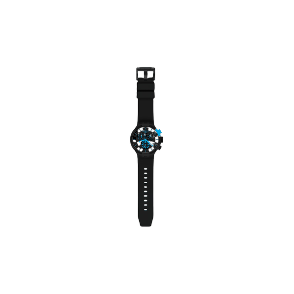  Swatch Watch SB02B401 For Unisex - Analog Display, Rubber Band - Black 