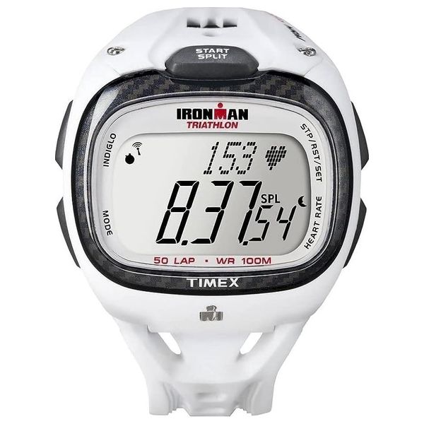  Timex Watch T5K490 For Unisex - Digital Display, Rubber Band - White 