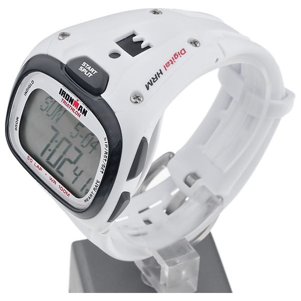  Timex Watch T5K490 For Unisex - Digital Display, Rubber Band - White 