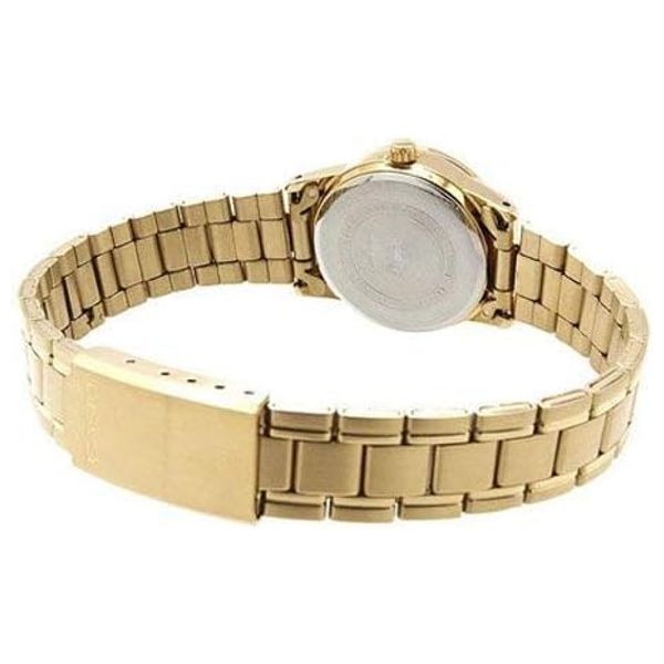  Casio Watch LTP-V002G-7BUDF For Women- Analog Display, Stainless Steel Band - Gold 