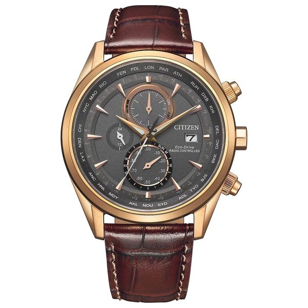  Citizen Watch AT8263-10H For Men - Analog Display, Leather Band - Brown 