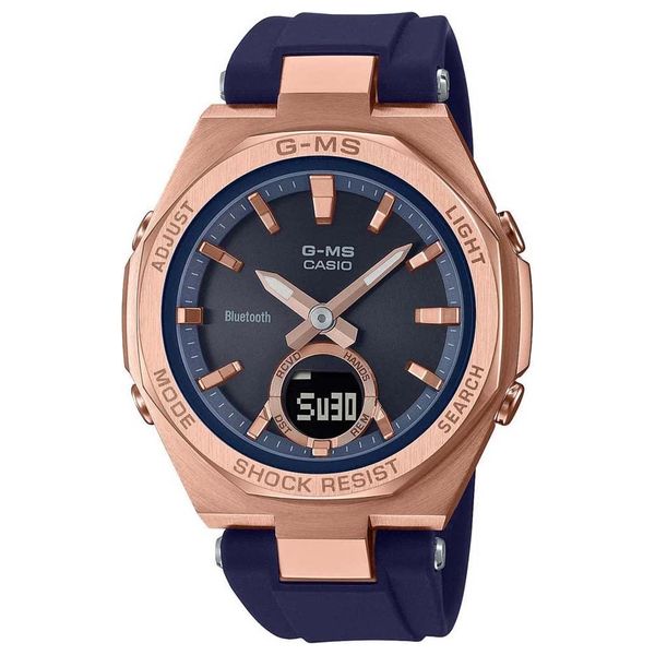  Casio Watch MSG-B100G-2ADR-1ADR For Men - Analog Display, Resin Band - Black 