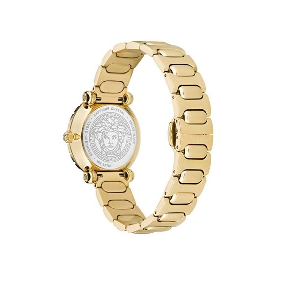  Versace Watch VE6I00523 For Women - Analog Display, Stainless Steel Band - Gold 