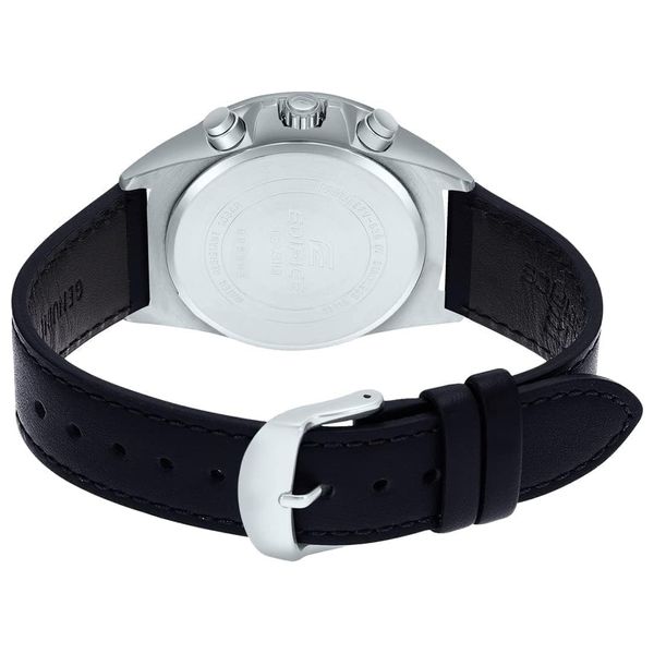  Casio Watch EFV-630L-1AVUDF For Men - Analog Display, Leather Band - Black 