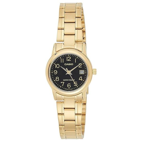  Casio Watch LTP-V002G-1BUDF For Women - Analog Display, Stainless Steel Band - Gold 