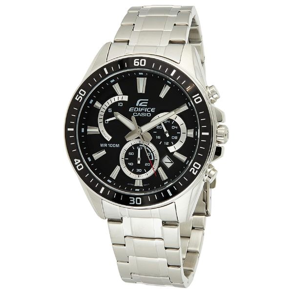  Casio Watch EFR-552D-1AVUDF For Men - Analog Display, Stainless Steel Band - Silver 