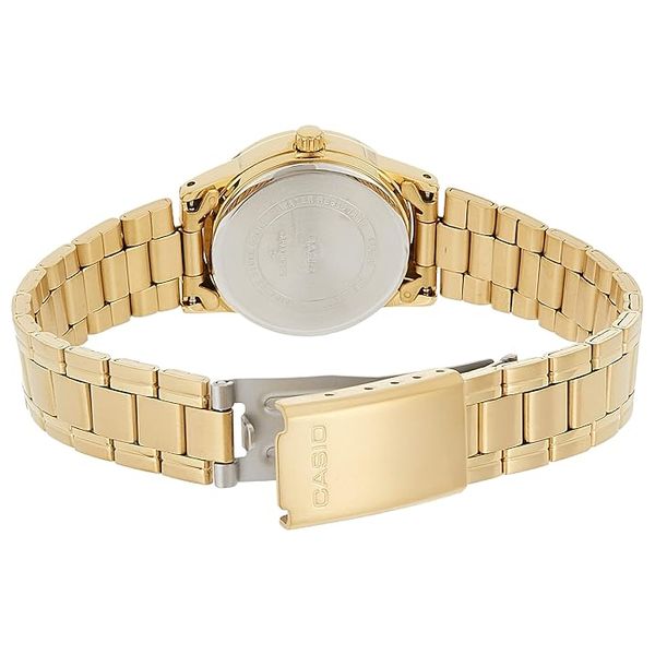 Casio Watch LTP-V002G-1BUDF For Women - Analog Display, Stainless Steel Band - Gold 