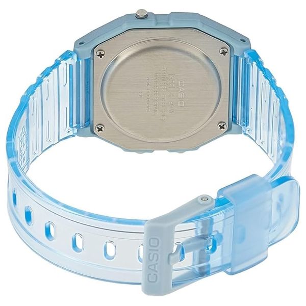  Casio Watch F-91WS-2DF For Unisex - Digital Display, Resin Band - Blue 