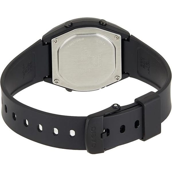  Casio Watch LW-204-1BDF For Unisex - Digital Display, Rubber Band - Black 