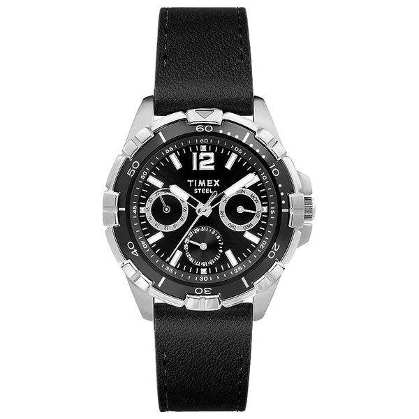 Elryan Timex Watch TW2V79100 For Men Analog Display Rubber Band Black