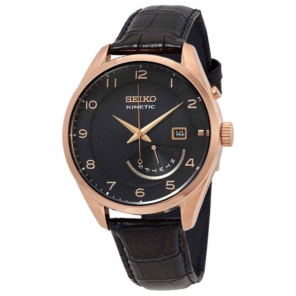 Elryan Seiko Watch SRN062P1 For Men Analog Display Leather Band Black