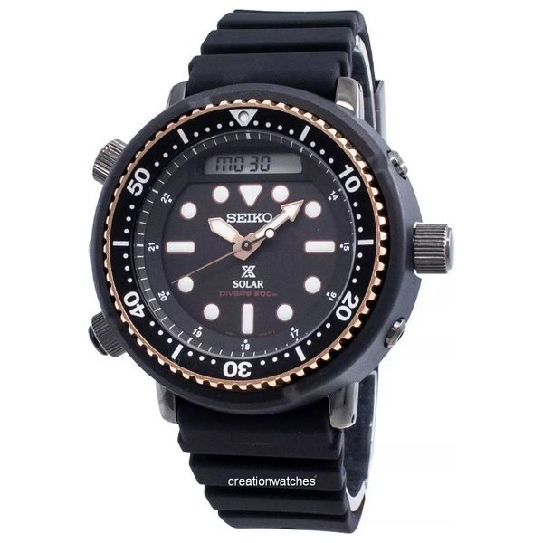 Elryan Seiko Watch SNJ028P1 For men Analog Display Silicone Band Black